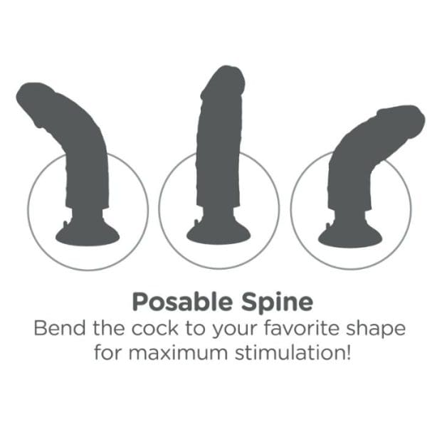 KING COCK - 23 CM VIBRATING COCK WITH BALLS BLACK 6